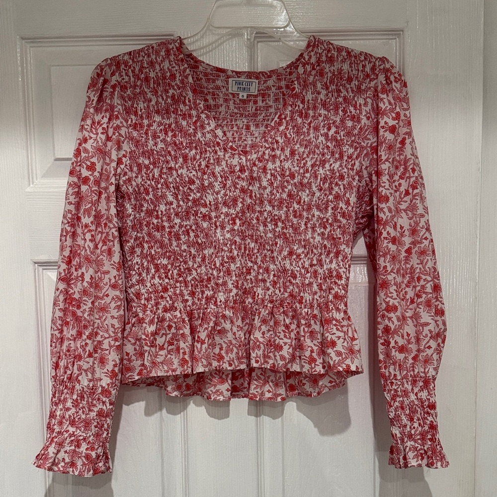 Pink City Prints V-Neck Isabel Top